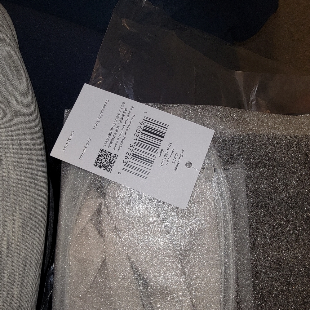 NWT KATE SPADE Saffiano Black small Crossbody - Picture 7 of 9